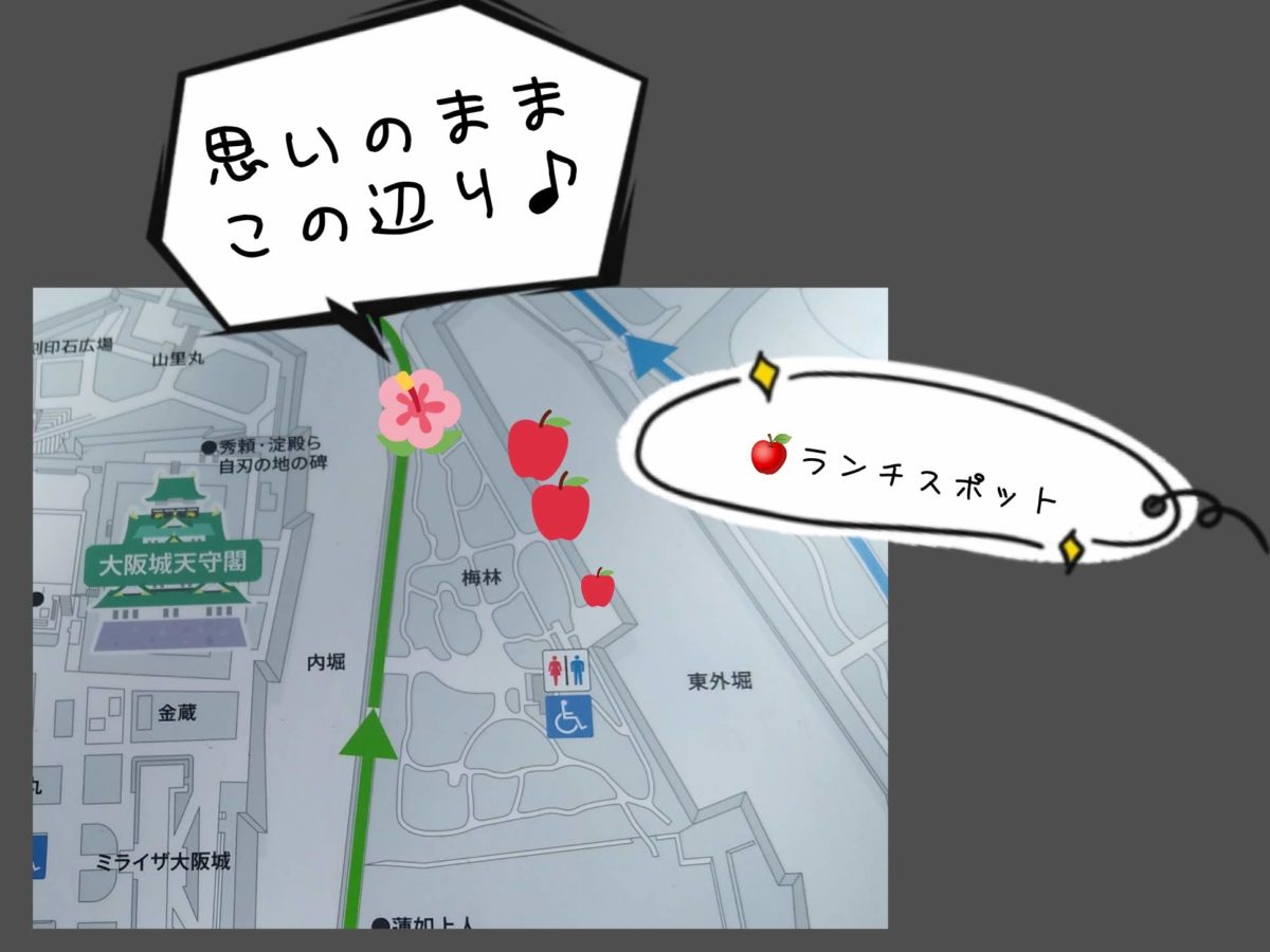 大阪城の珍しい梅「思いのまま」